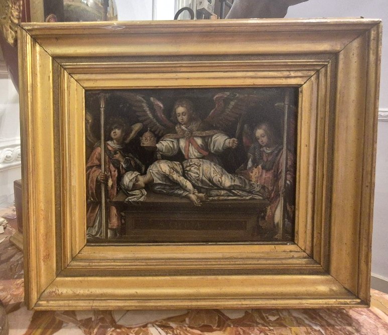 Santa Cecilia con angeli, Dipinto , Roma XVII Secolo 