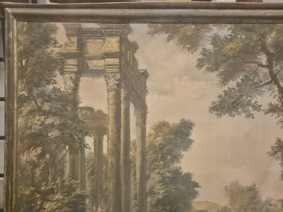 Paesaggio con rovine e figure, Dipinto Italia XIX Secolo grandtour-photo-1