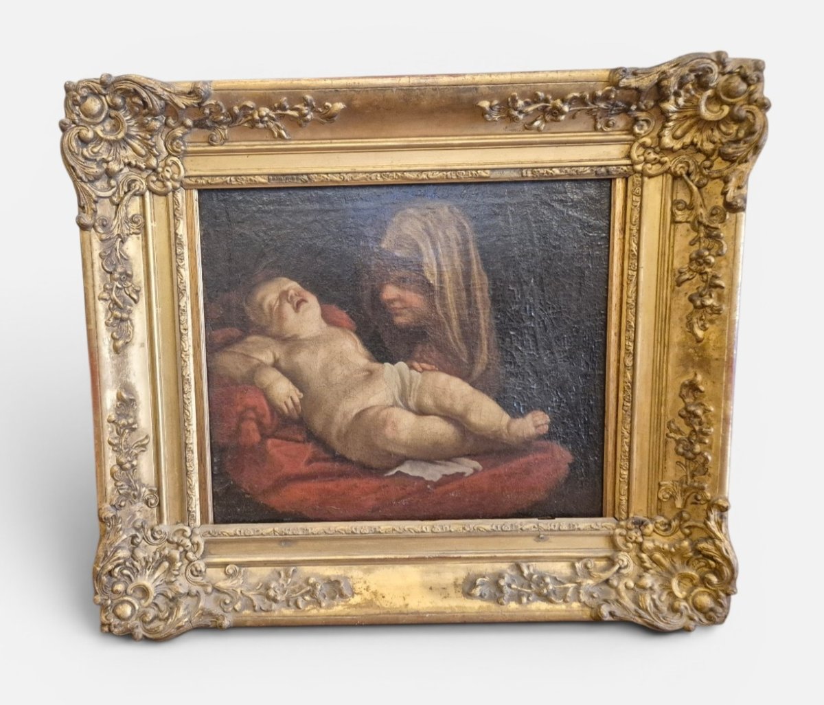 Madonna con bambino dormiente , Dipinto Italia XVII Secolo 