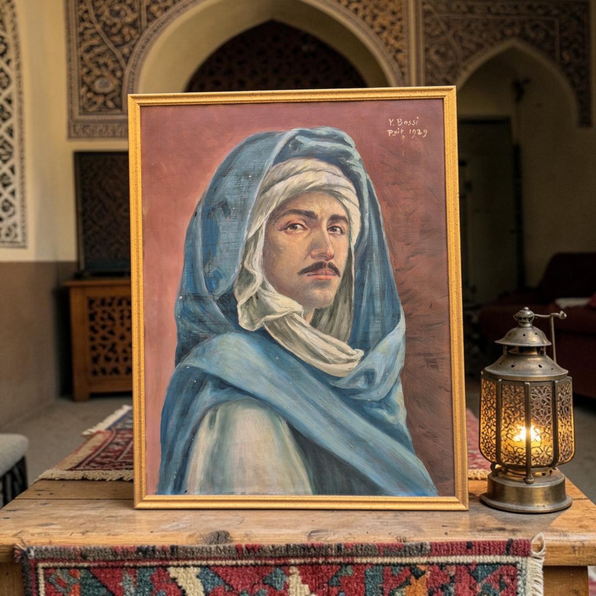Ritratto di giovane algerino, dipinto , Italia inizi XX Secolo -photo-2