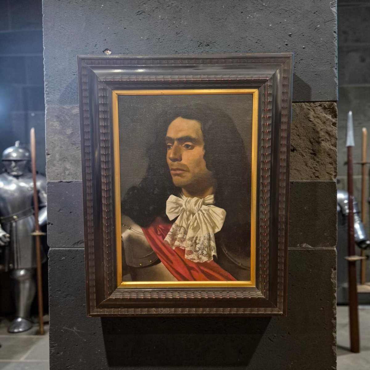 Ritratto d uomo in armatura , di G Lucchesi, Italia XIX Secolo -photo-2