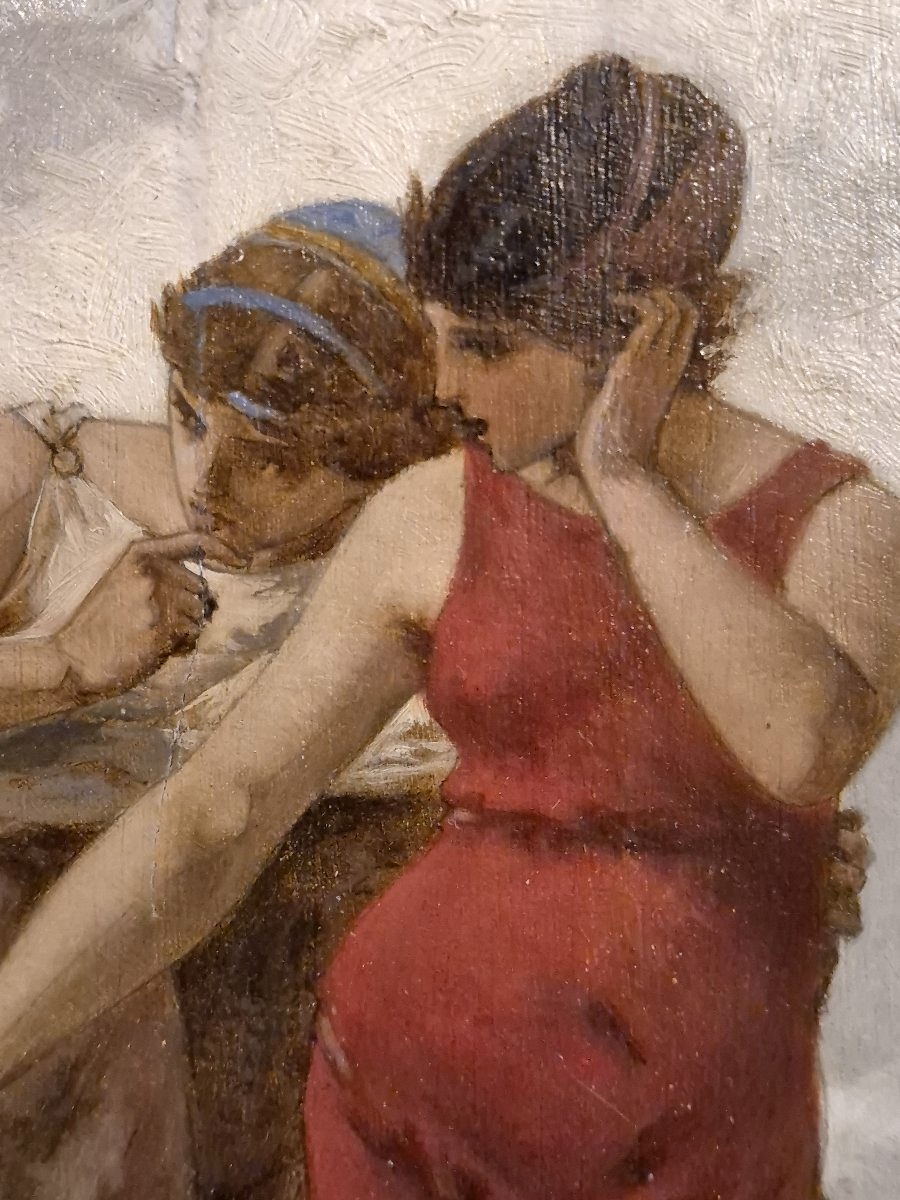 Scuola francese Ernest Emile Leménorel Scena mitologica XIX secolo-photo-2