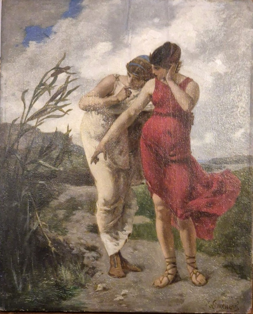 Scuola francese Ernest Emile Leménorel Scena mitologica XIX secolo