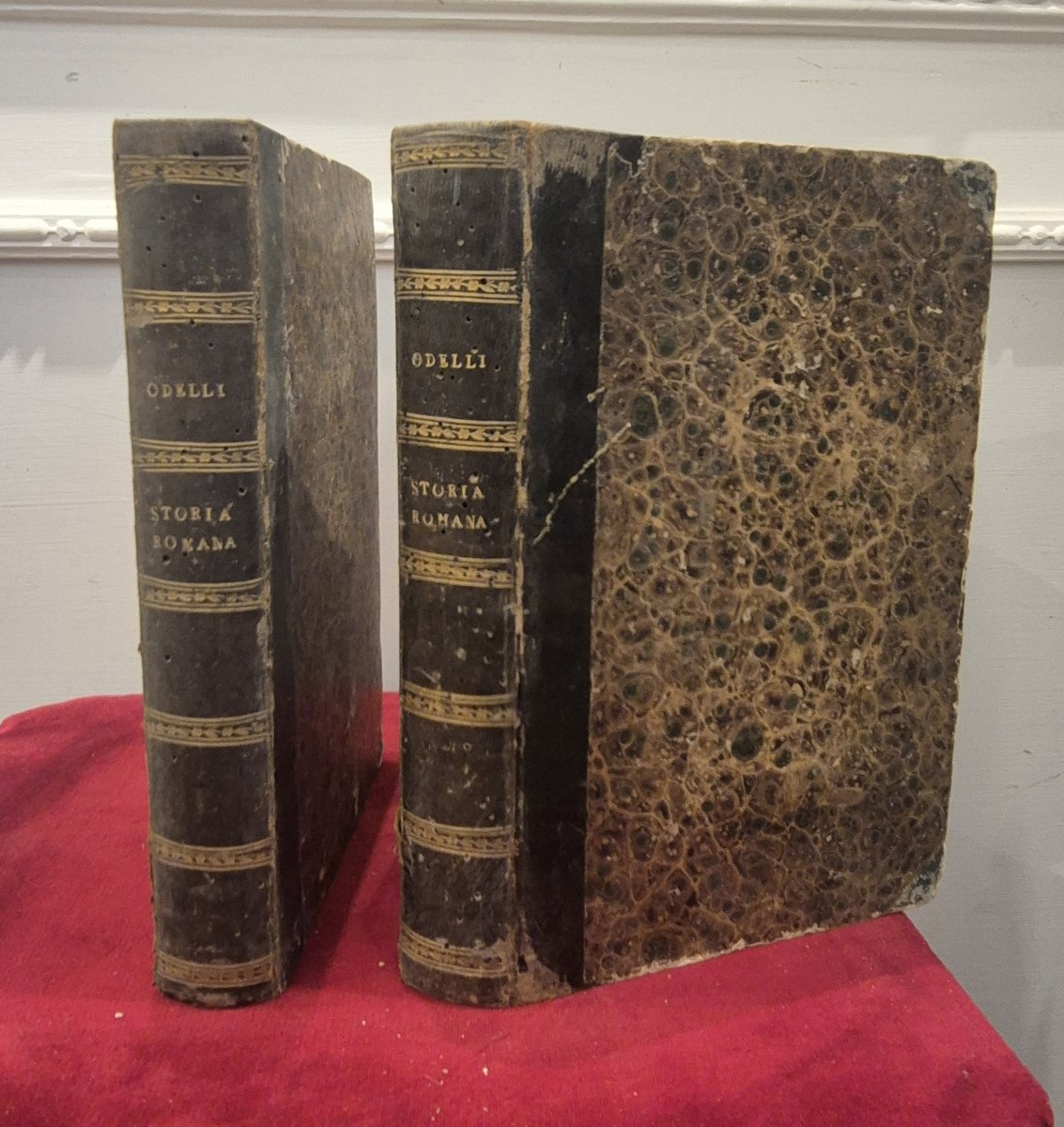 Coppia di finti libri con collezione di sigilli, Italia XIX secolo Grand Tour-photo-1