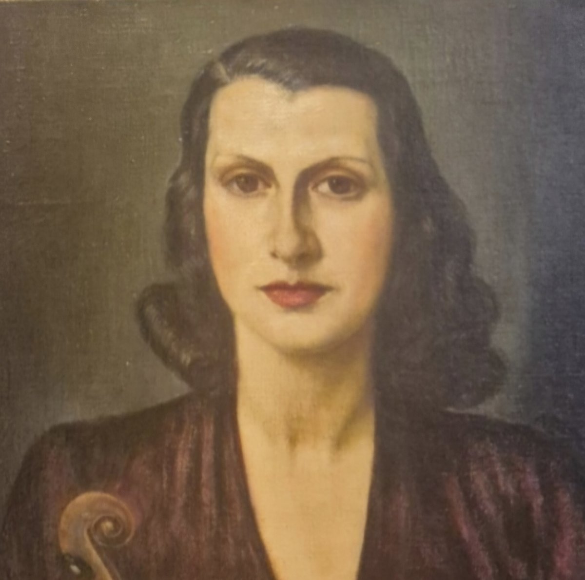 Ritratto di violinista, dipinto , 1930 ca -photo-3
