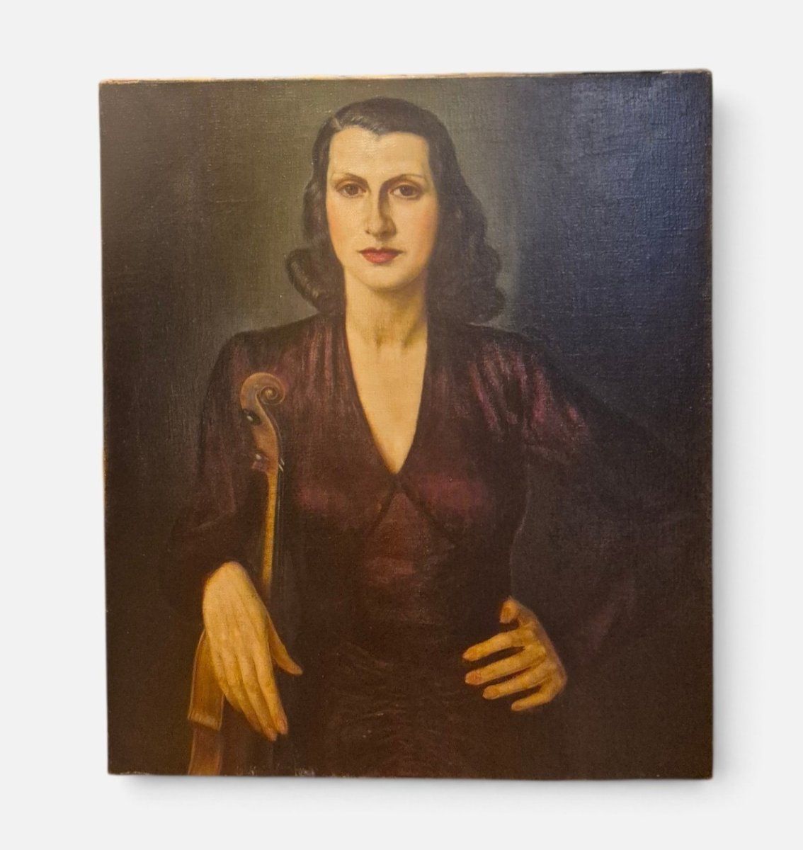 Ritratto di violinista, dipinto , 1930 ca 