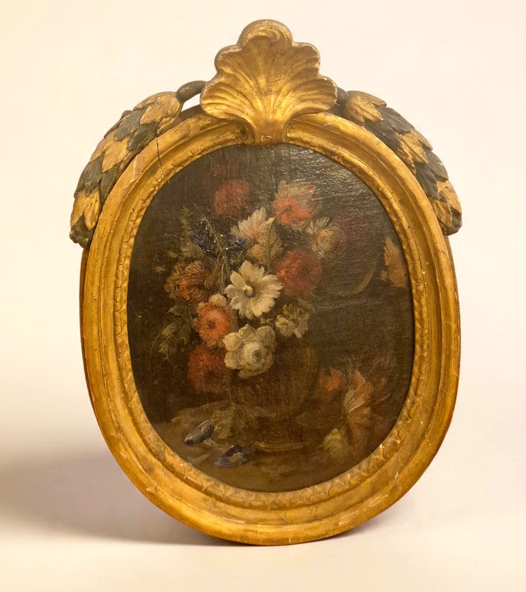 Vaso con fiori, Dipinto Roma XVIII Secolo