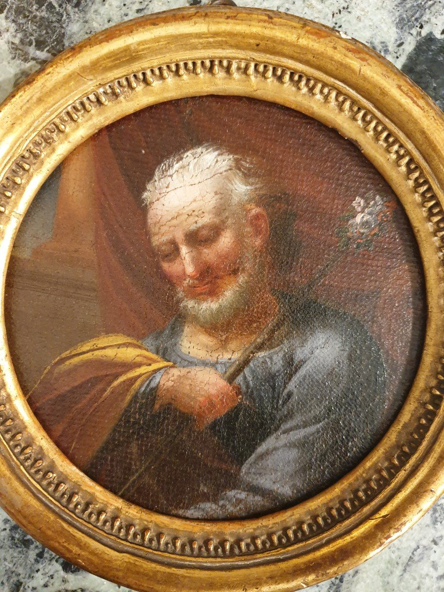 Coppia di Santi; San Paolo , San Giuseppe, Quadri Italia XVIII Secolo-photo-3
