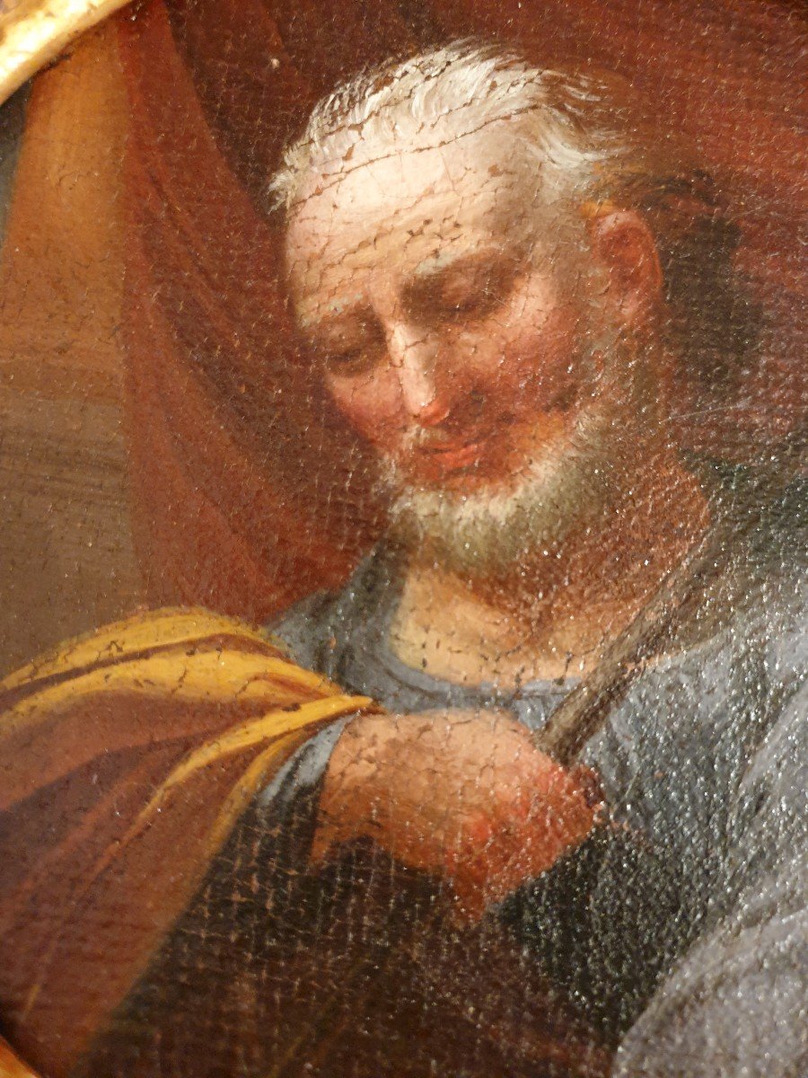 Coppia di Santi; San Paolo , San Giuseppe, Quadri Italia XVIII Secolo-photo-4