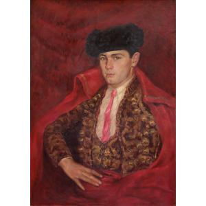 Ritratto di Torero, Dipinto , di Ilio Giannacini Italia inizi XX secolo 1920 ca
