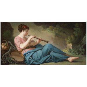 allegoria della musica , Dipinto olio su tela Italia dine XVIII Secolo 