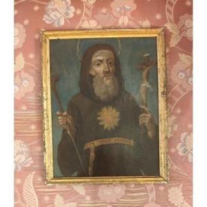San Francesco da Paola , dipinto olio su rame Napoli XVIII Secolo