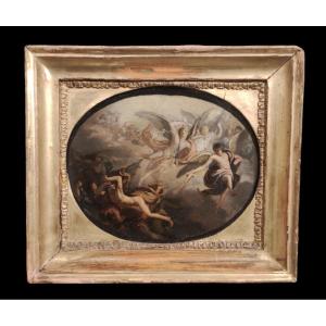 La  Caduta degli Angeli Ribelli,  Dipinto, Scuola di A. Appiani, Italia inizi XIX Secolo 
