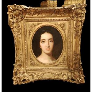 Ritratto di donna  dipinto olio su tela  Francia XIX Secolo