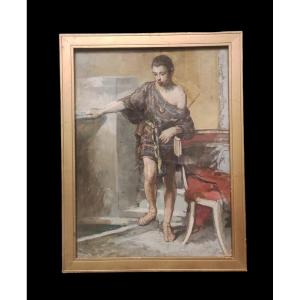 Giovane pompeiano , dipinto di G.Sciuti XIX Secolo
