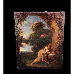Maddalena nel deserto, dipinto , Roma XVIII Secolo