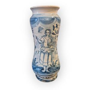 Vaso da Farmacia Albarello. ceramica  Napoli XVIII Secolo 
