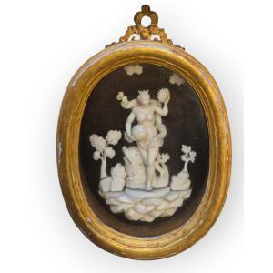 Allegoria, rilievo in avorio, Trapani Sicilia XVIII Secolo Wunderkammer