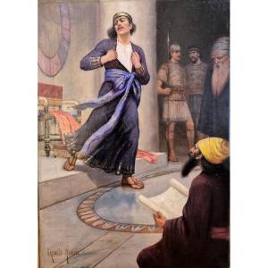 Scena orientale, Dipinto di G. Grenville Manton, Regno Unito XIX Secolo
