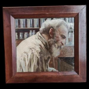 Ritratto di chimico (?), Dipinto Italia inizi XX Secolo 