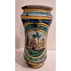 Albarello Maiolica Sicilia Caltagirone XVIII secolo