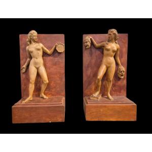 Allegorie del Teatro e della Danza , Sculture, Italia inizi XX Secolo