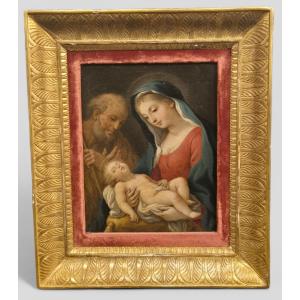 Sacra famiglia , dipinto olio su tela Roma XVIII Secolo