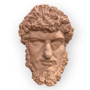 Viso di Lucio vero , Scultura gesso, Italia XIX Secolo Grandtour