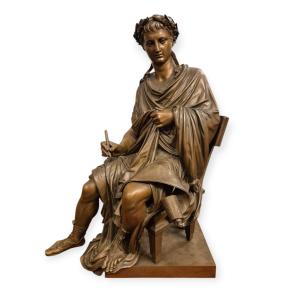 Napoleone protettore delle Arti, Scultura in bronzo, Francia XIX Secolo