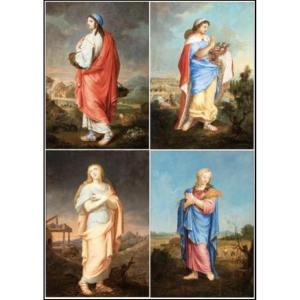 Allegorie delle Stagioni , Dipinti XIX Secolo 