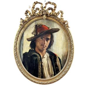 Ritratto di giovane uomo, Dipinto, Roma XIX Secolo Grandtour