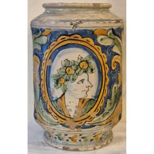 Albarello maiolica Caltagirone Sicilia XVIII secolo