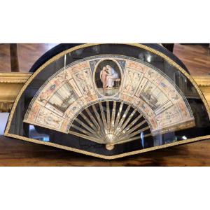 Ventaglio Grand Tour Roma neoclassico XVIII secolo