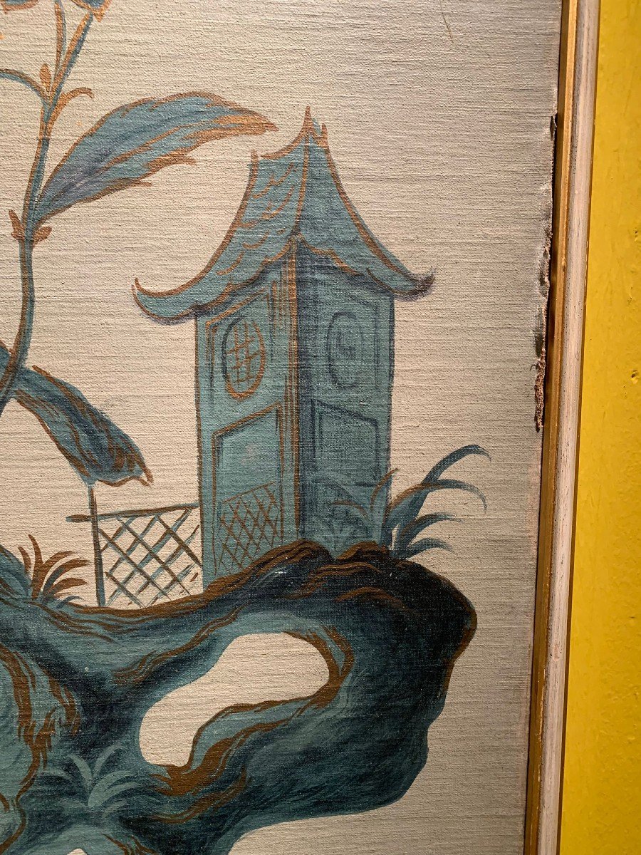 Pannelli olio su tela raffiguranti chinoiserie-photo-1