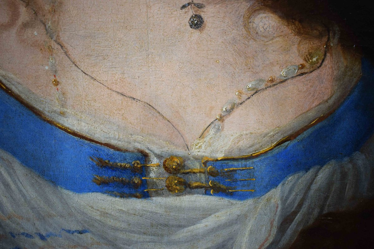 Lorenzo Greuter (1620 – 1668) Ritratto di dama in vesti orientali Olio su tela-photo-2