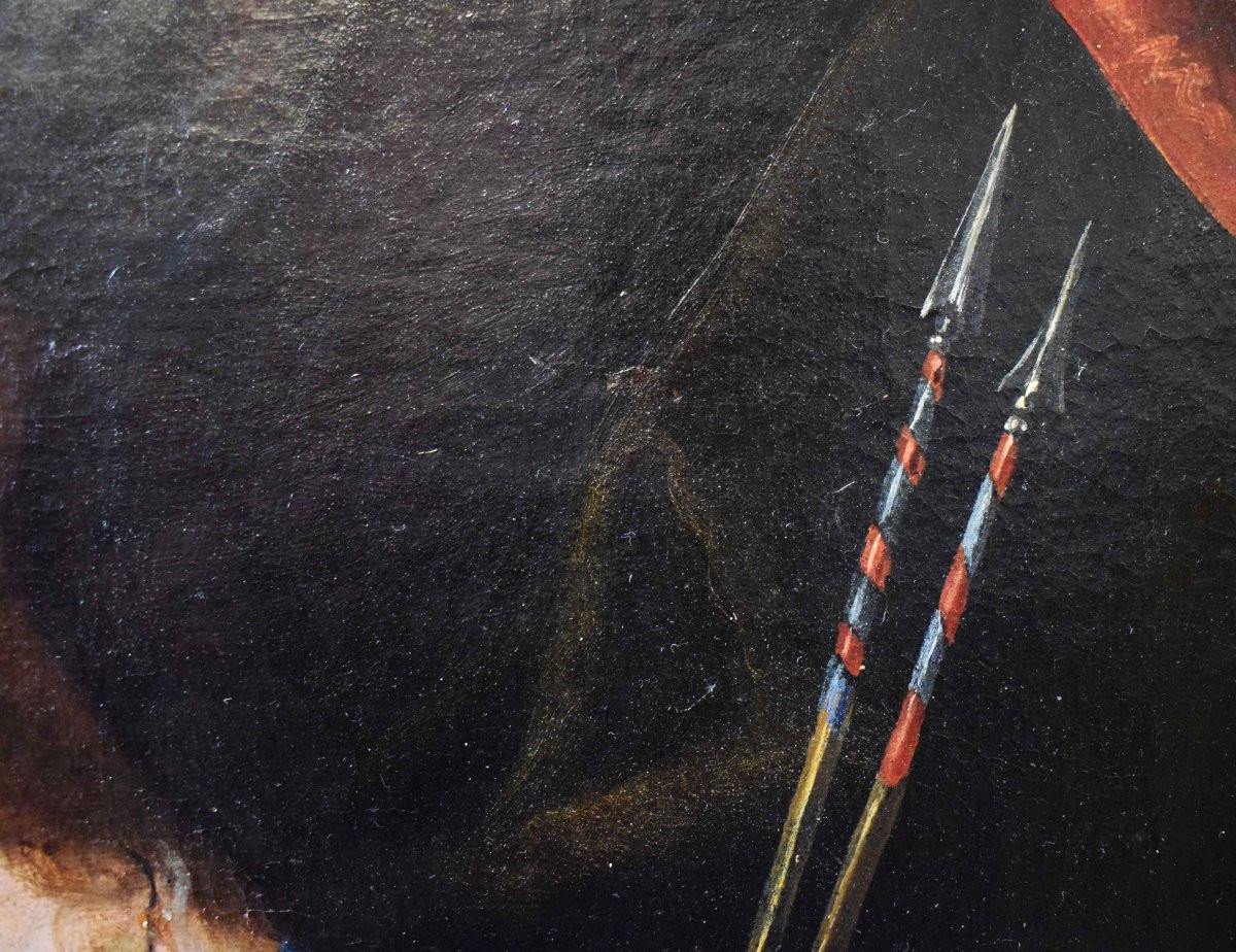 Lorenzo Greuter (1620 – 1668) Ritratto di dama in vesti orientali Olio su tela-photo-4