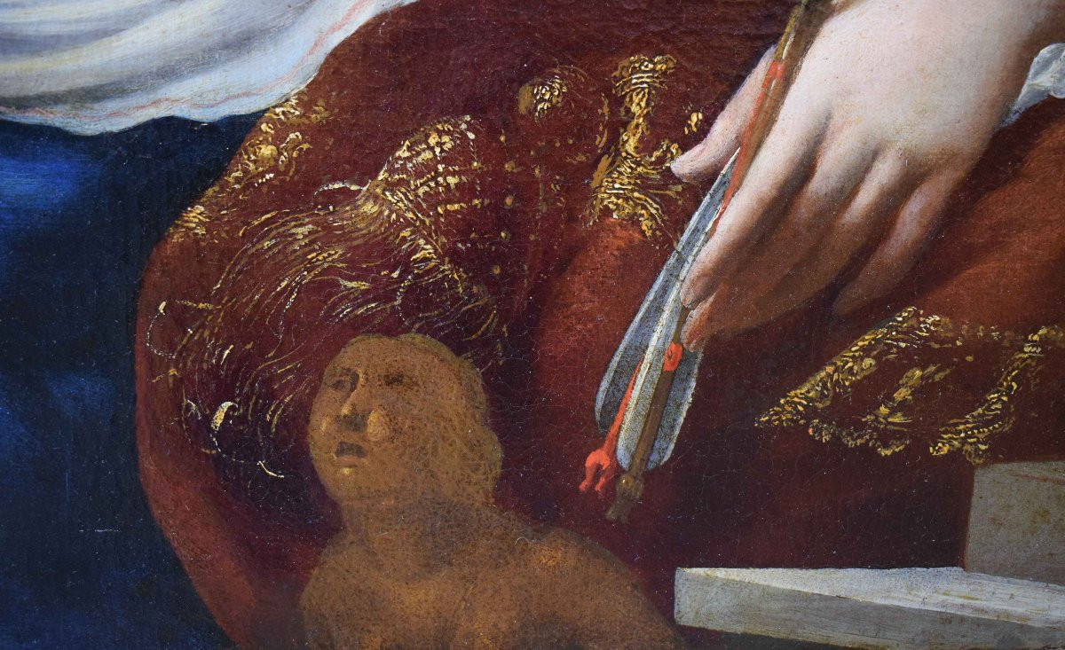 Lorenzo Greuter (1620 – 1668) Ritratto di dama in vesti orientali Olio su tela-photo-5