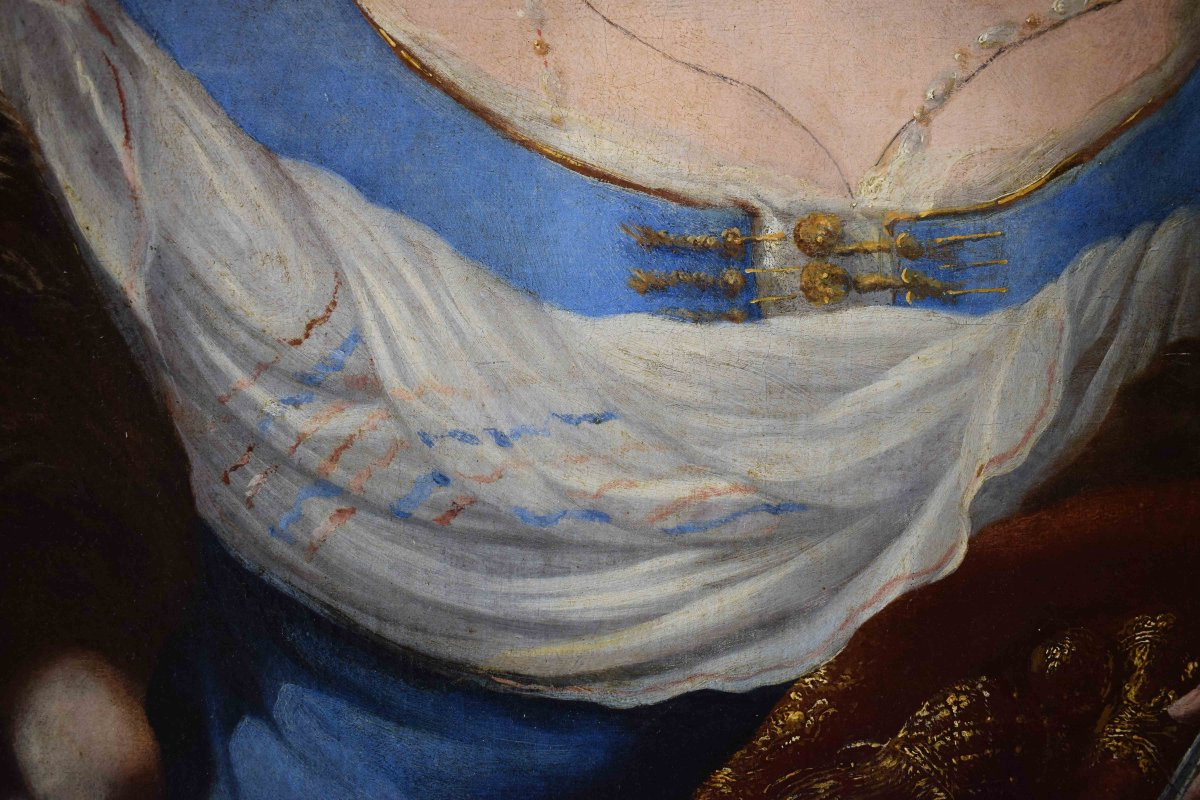 Lorenzo Greuter (1620 – 1668) Ritratto di dama in vesti orientali Olio su tela-photo-6