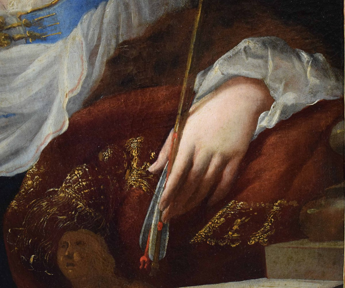 Lorenzo Greuter (1620 – 1668) Ritratto di dama in vesti orientali Olio su tela-photo-8