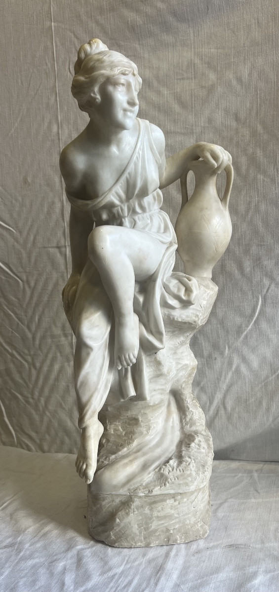 Maddalena al pozzo in  alabastro 