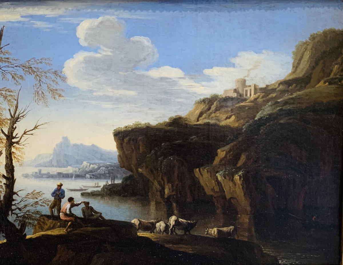 dipinto raffigurante paesaggio 