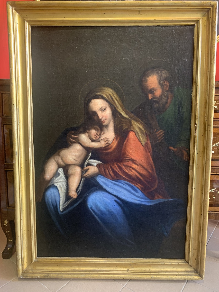dipinto raffigurante sacra famiglia -photo-2