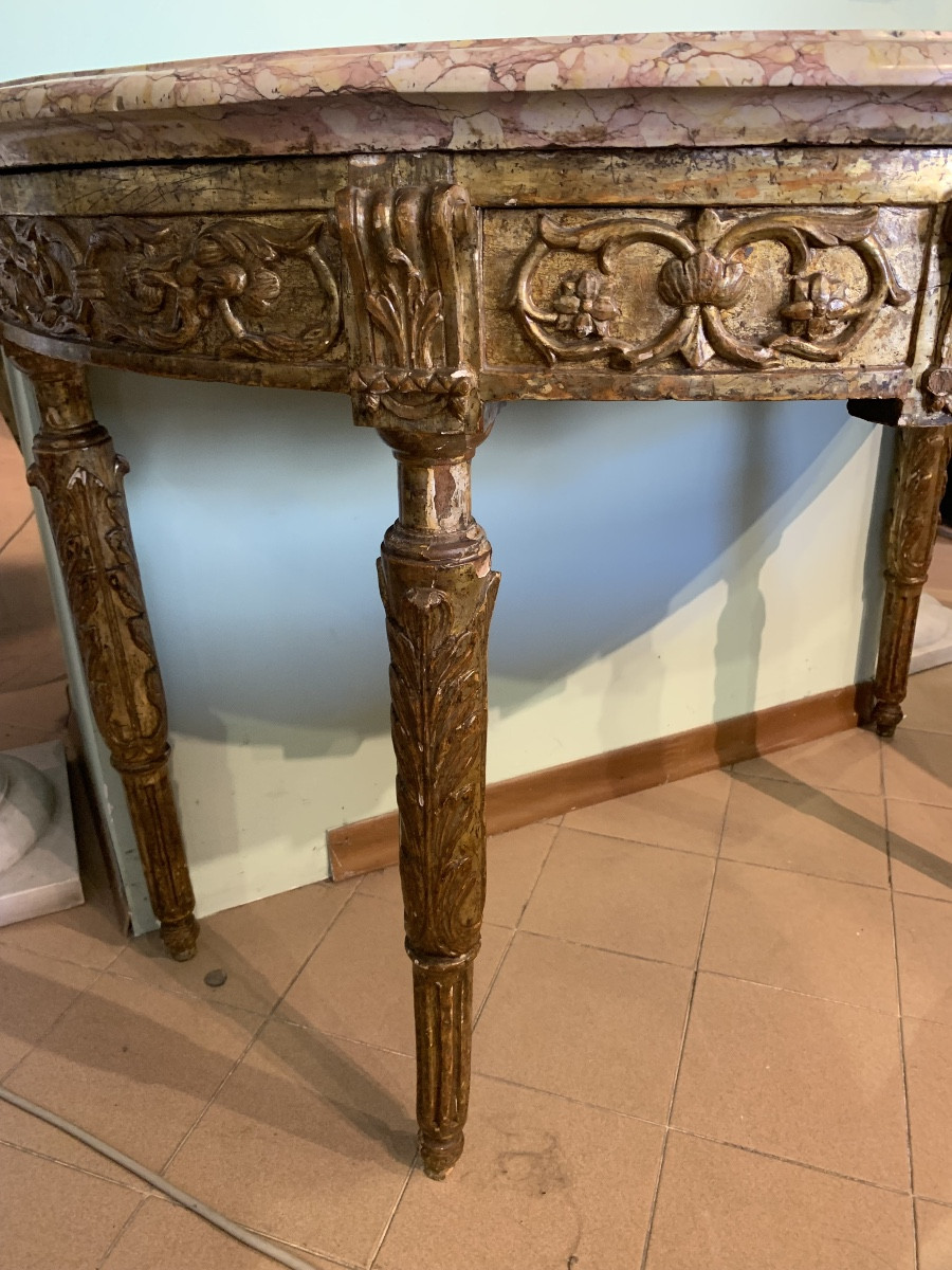 console in legno dorato -photo-2