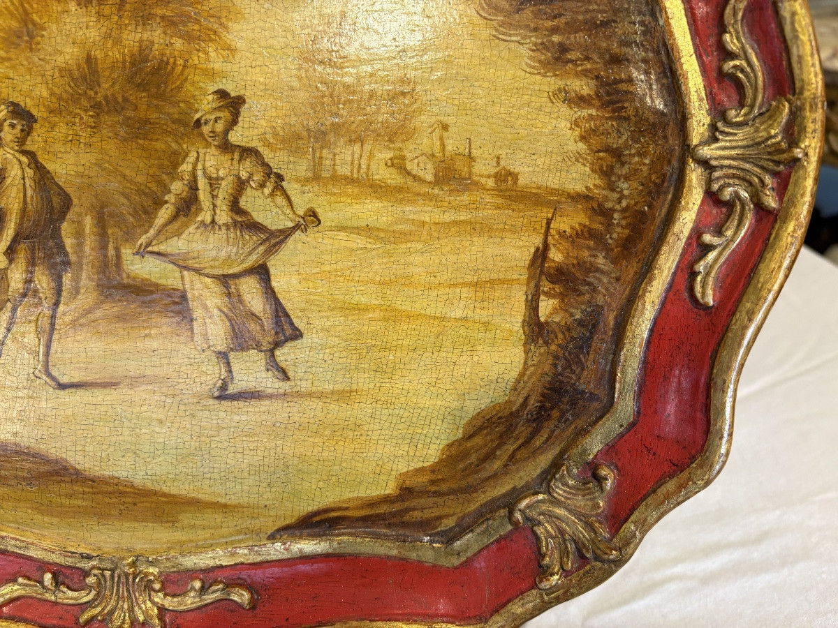 piatto in legno dipinto-photo-2