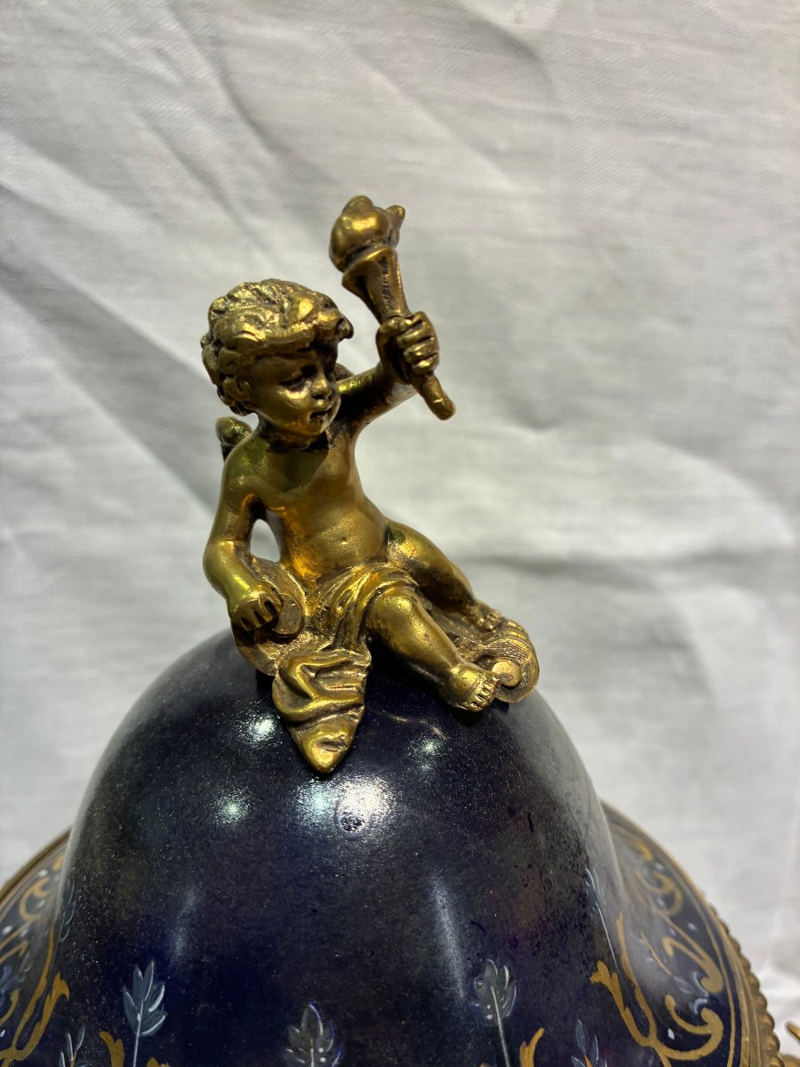 coppia di vasi di Sevres in porcellana e bronzo fine800'-photo-2