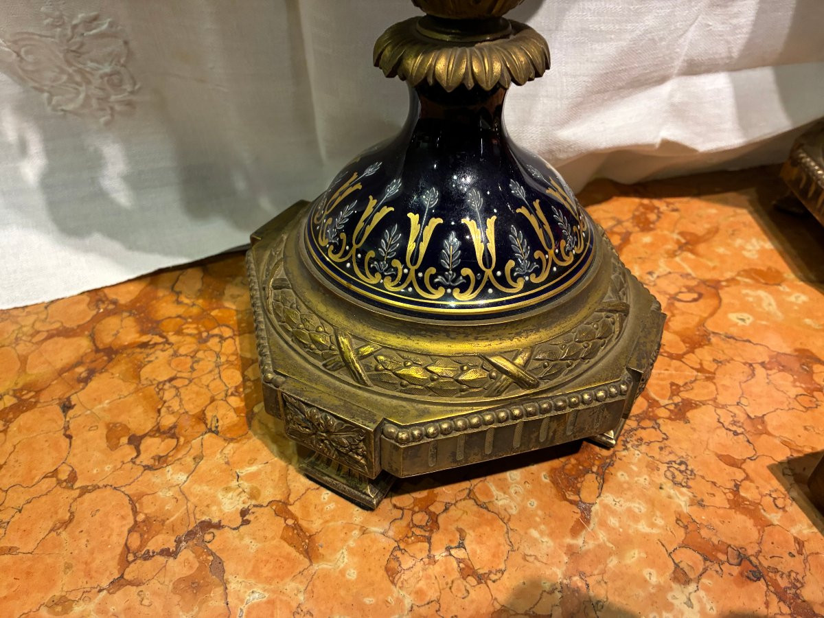 coppia di vasi di Sevres in porcellana e bronzo fine800'-photo-2