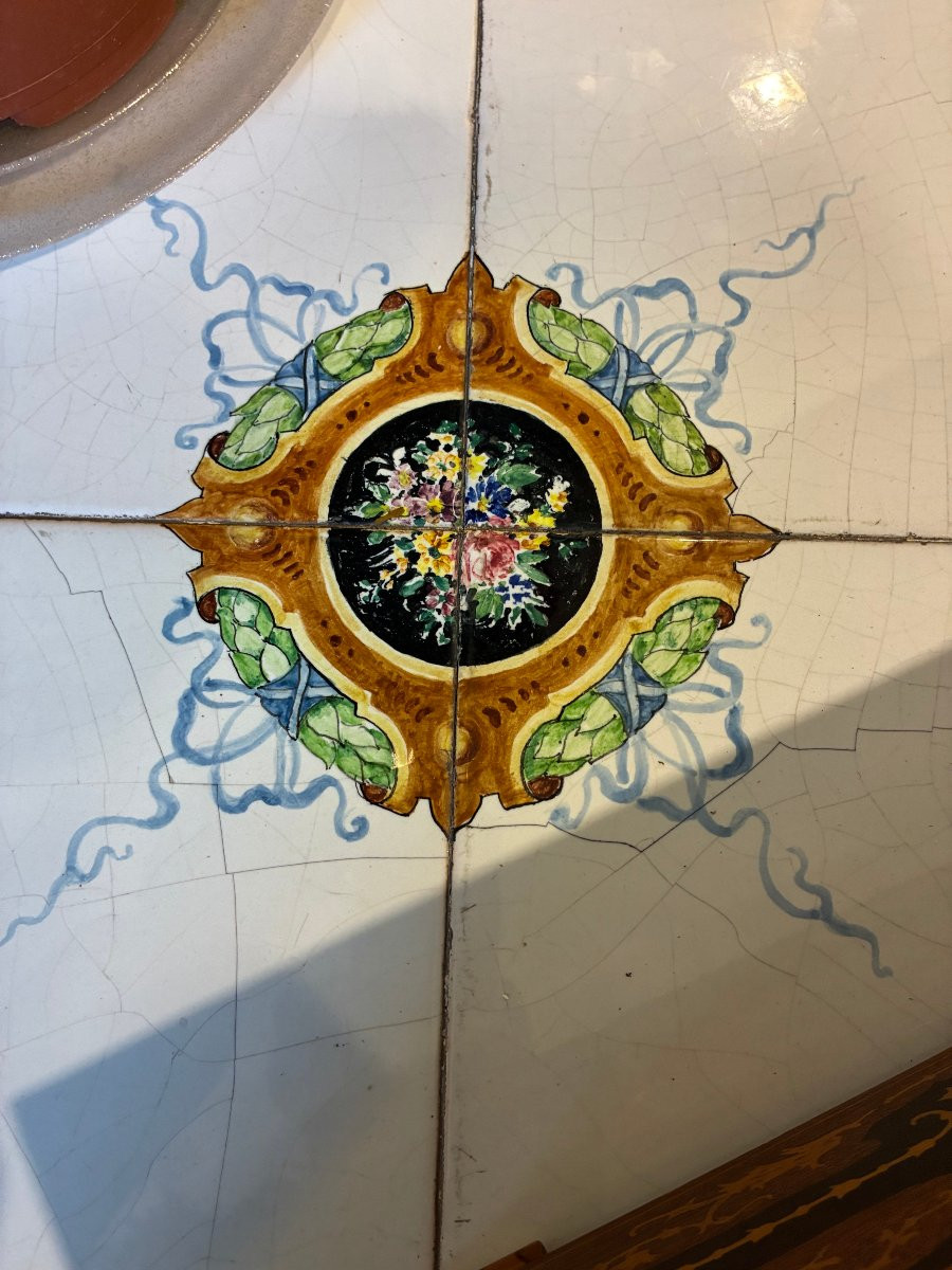 tavolo ottagonale in porcellana di bassano primi 800'-photo-2