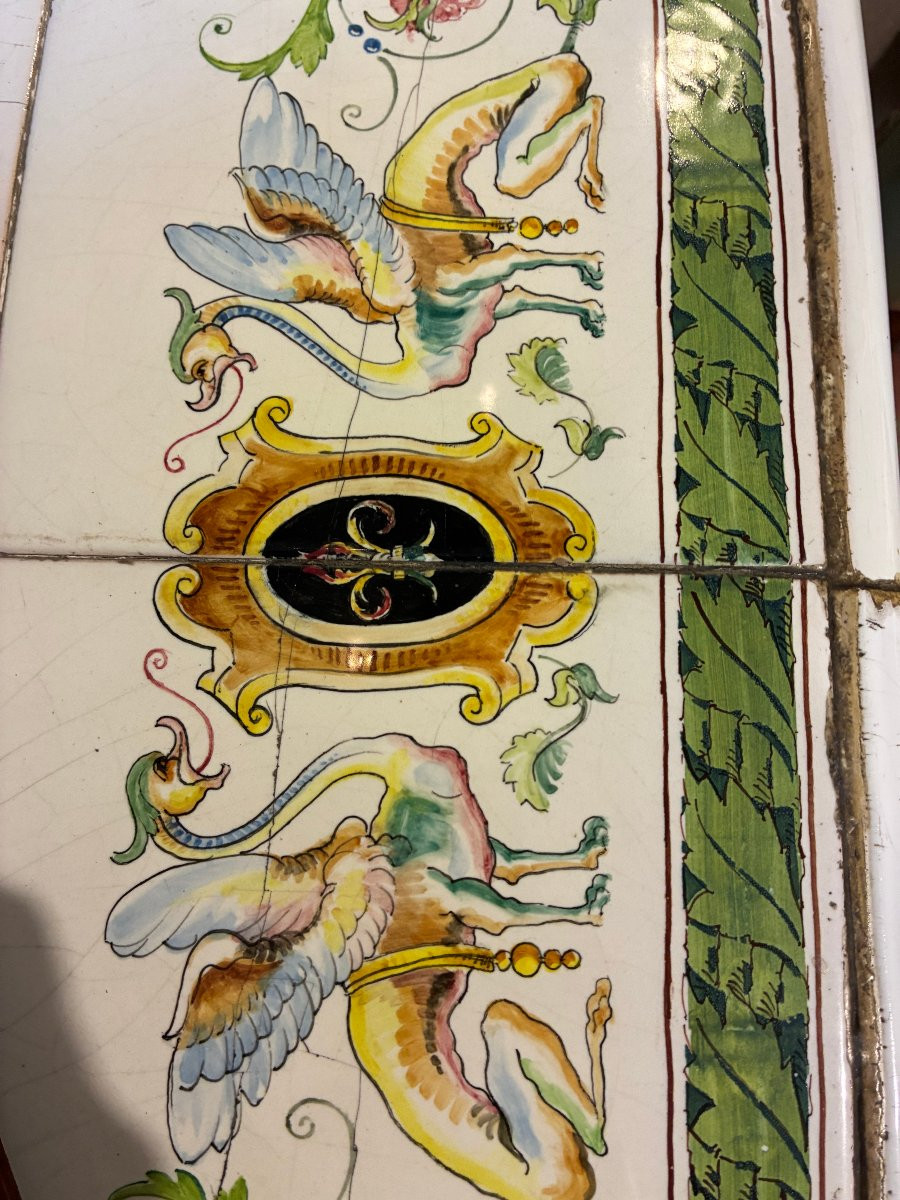 tavolo ottagonale in porcellana di bassano primi 800'-photo-3