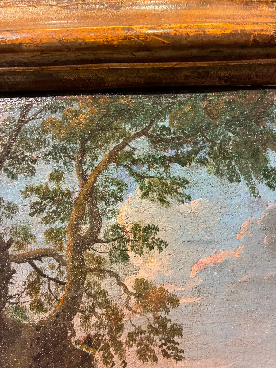 dipinto raffigurante paesaggio prima meta' del 700' attribuito a francesco Foschi 1710.1780-photo-2