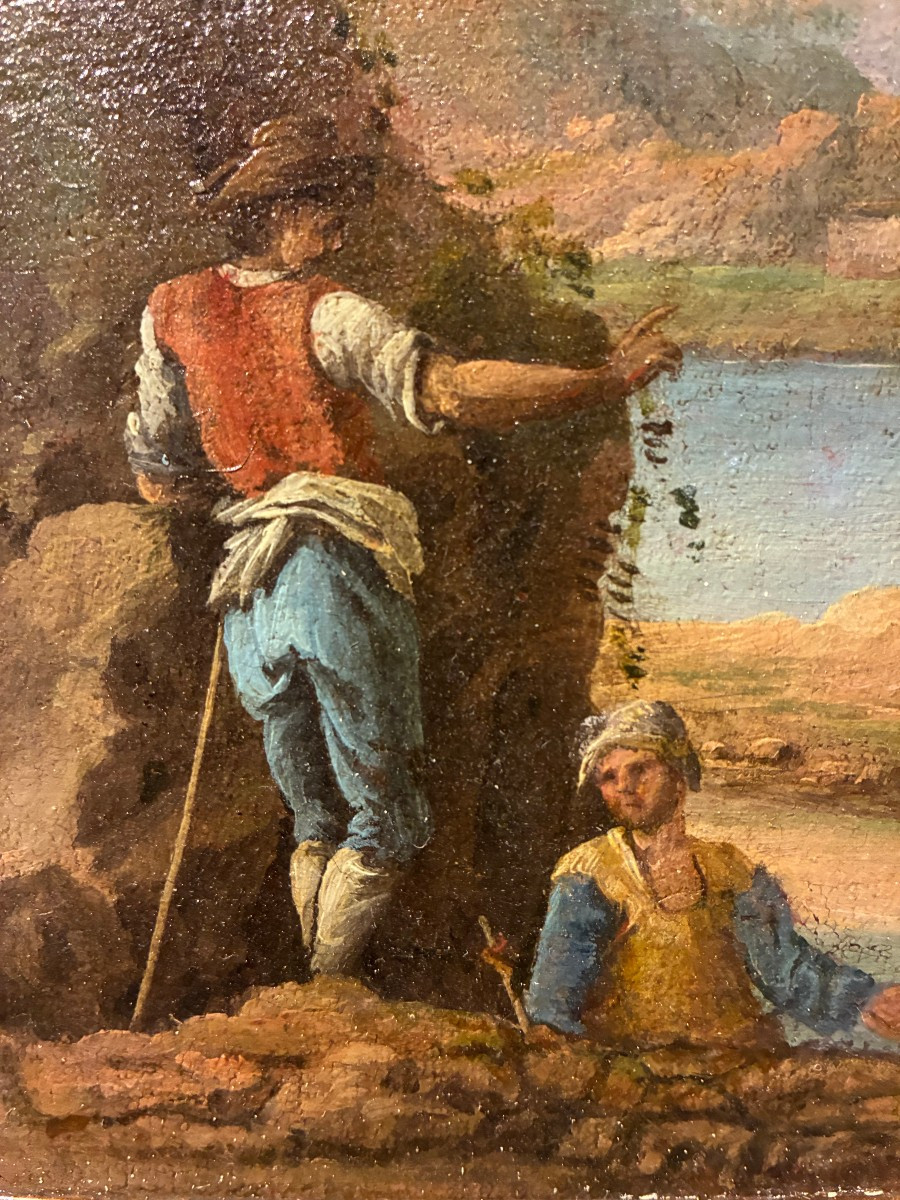 dipinto raffigurante paesaggio prima meta' del 700' attribuito a francesco Foschi 1710.1780-photo-3